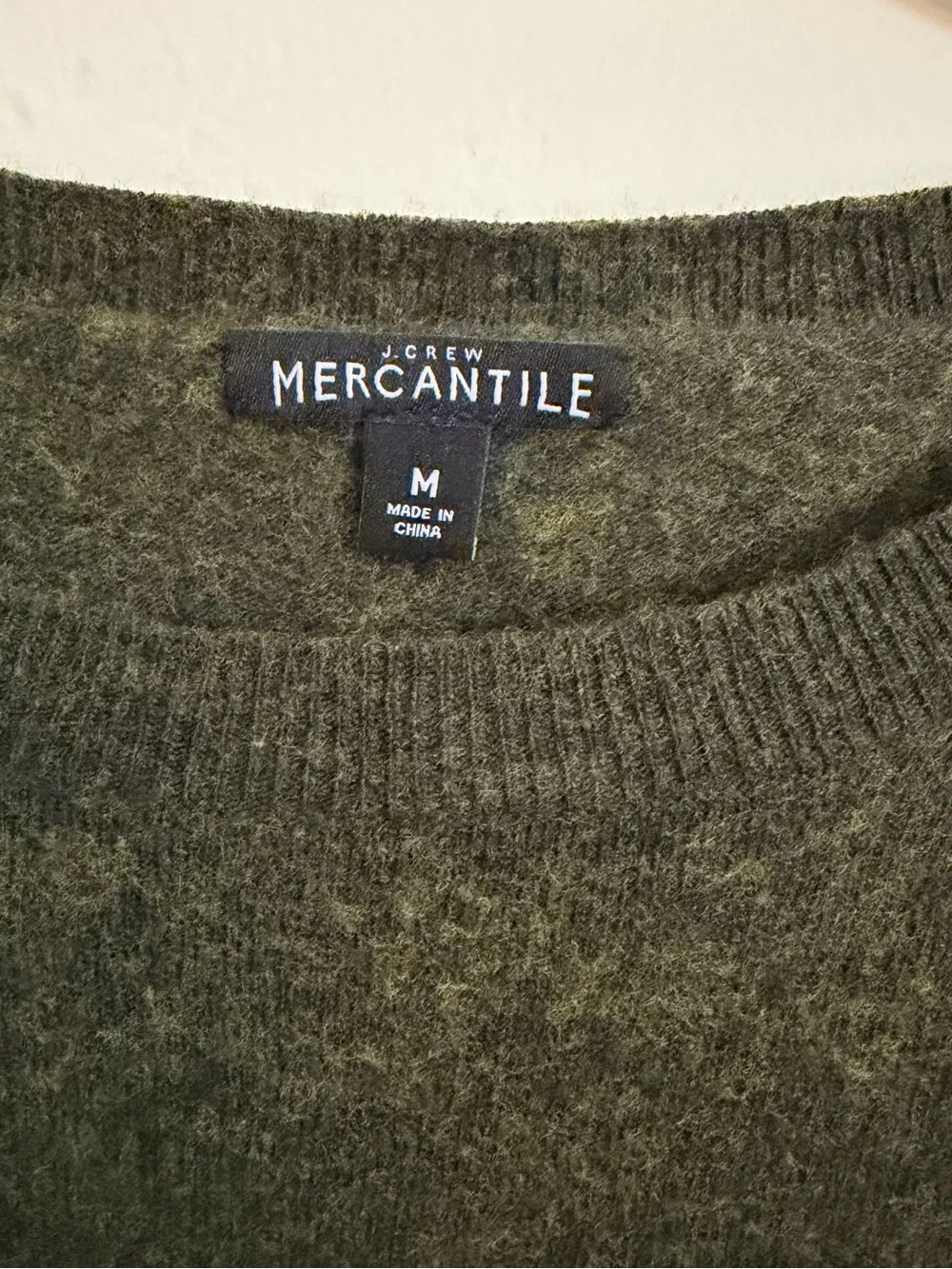 J. Crew Green Wool Crewneck Sweater